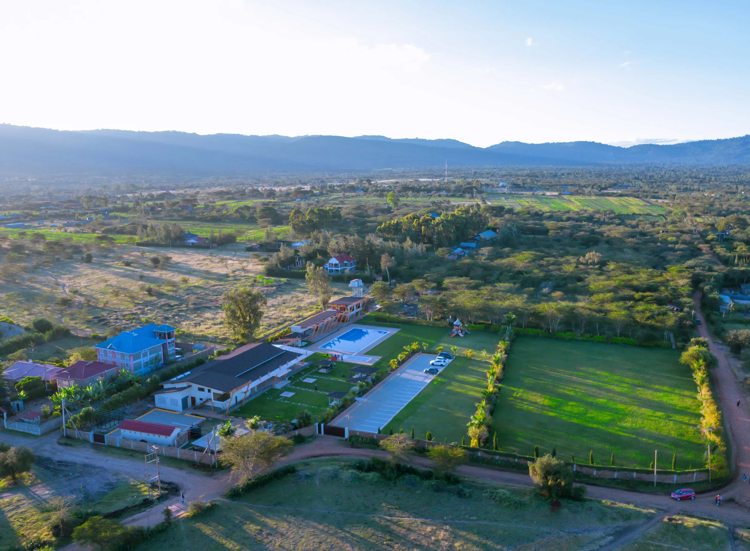 Machakos hills sanctuary aerial at Acacia Woods